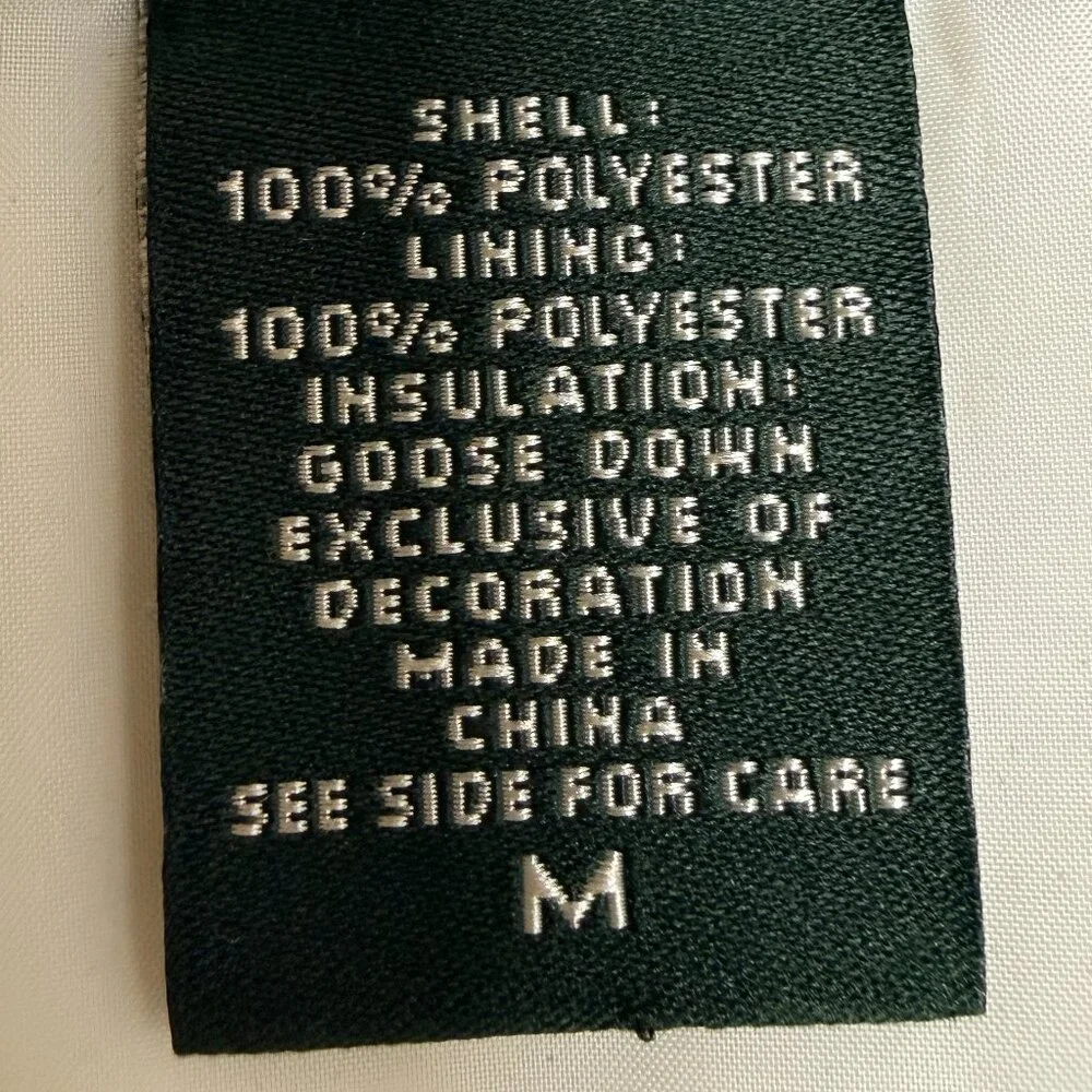 EDDIE BAUER Women's‎ Premium Quilted Goose Down Vest Cream | Size M - Picture 9 of 12